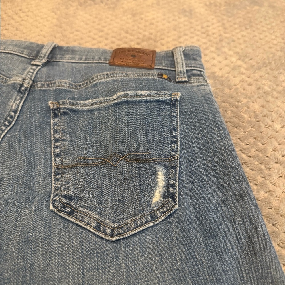 💙 Lucky Brand Sienna Slim Boyfriend Jeans Size 4 / 27 | Light Wash | Distressed - Picture 8 of 12